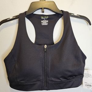 NWT Tek Gear black sports bra Size L